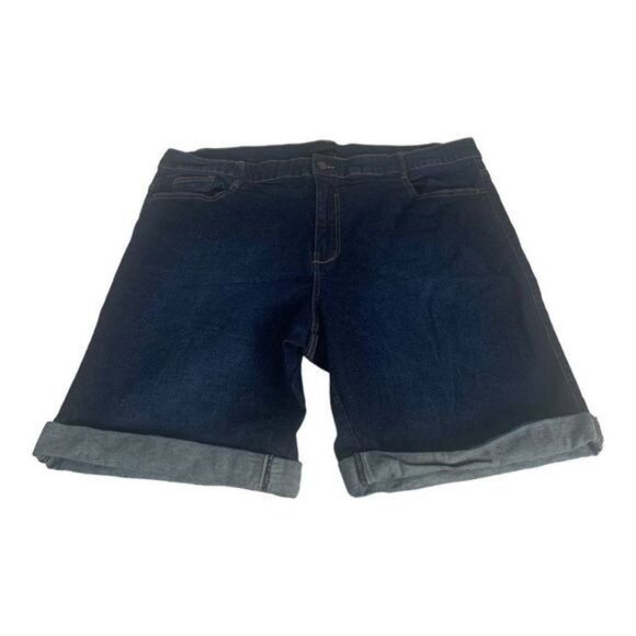 Evans Womens Plus Size 22 Denim Bermuda Shorts Made In Bangladesh - Picture 1 of 4